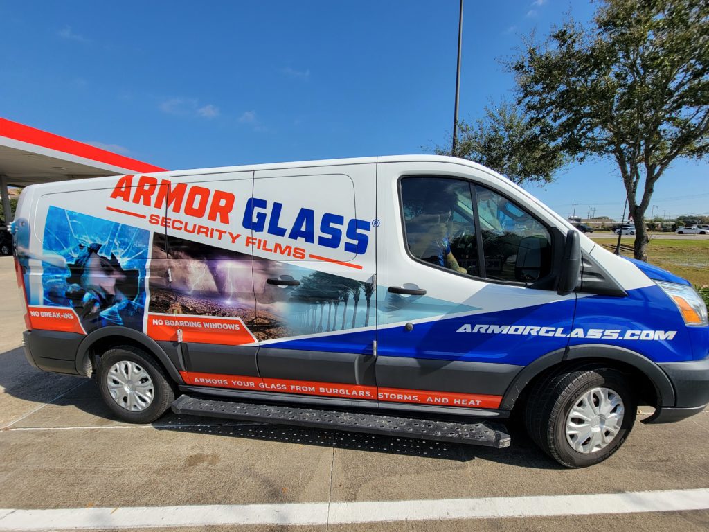 armor glass van